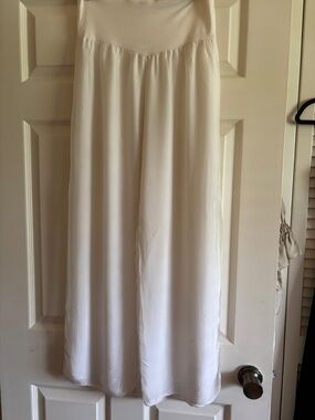 Effortless Wide-Leg White Jumpsuit Pants